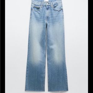Zara TRF Wide Leg Jeans in Blue